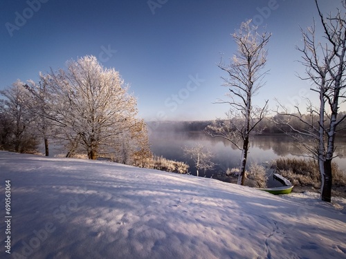 Zimowy krajobraz Warmii i Mazur