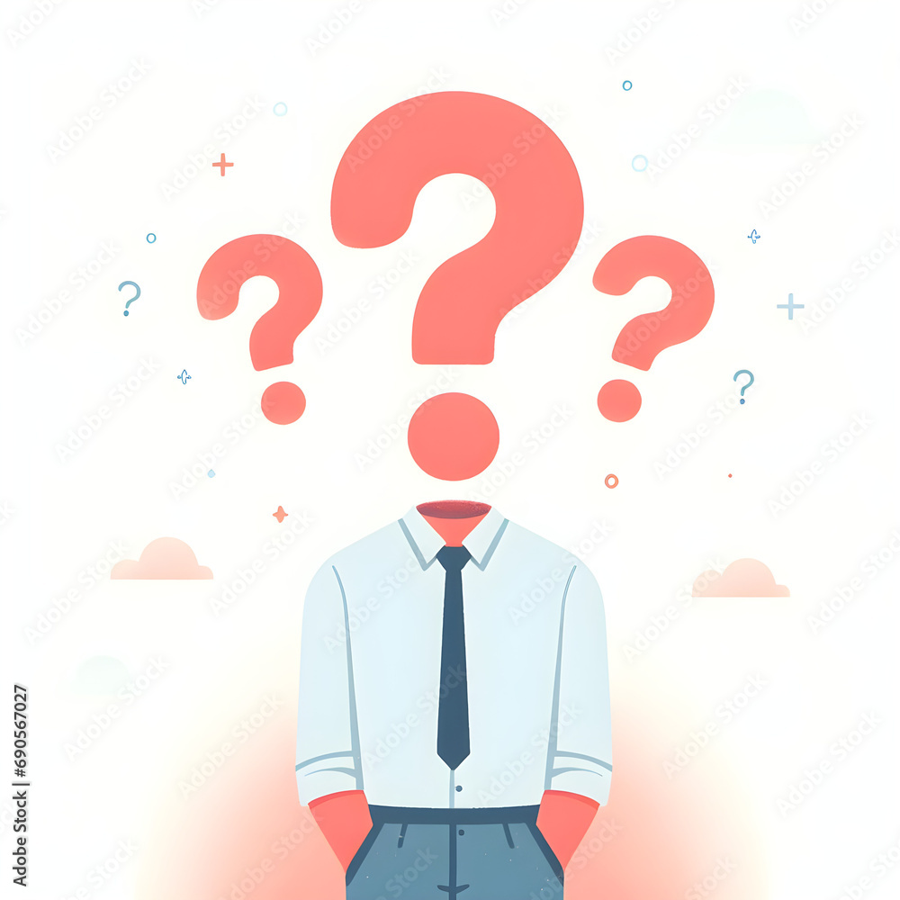 businessman with question mark businessman with question mark