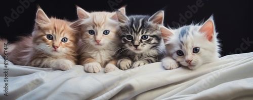 a kittens on a blanket, Generative AI  © Picture Portfolio