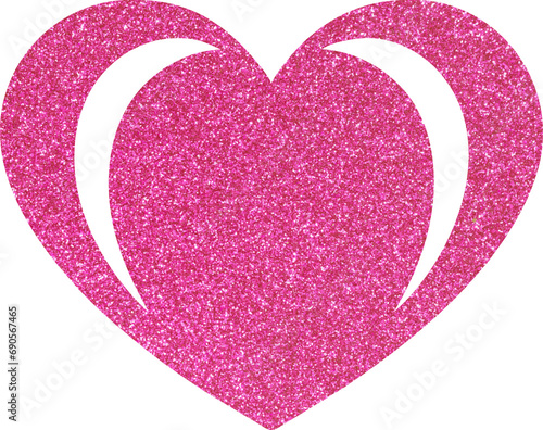 фотографія Pink Glitter heart design, love, valentine, wedding decoration
