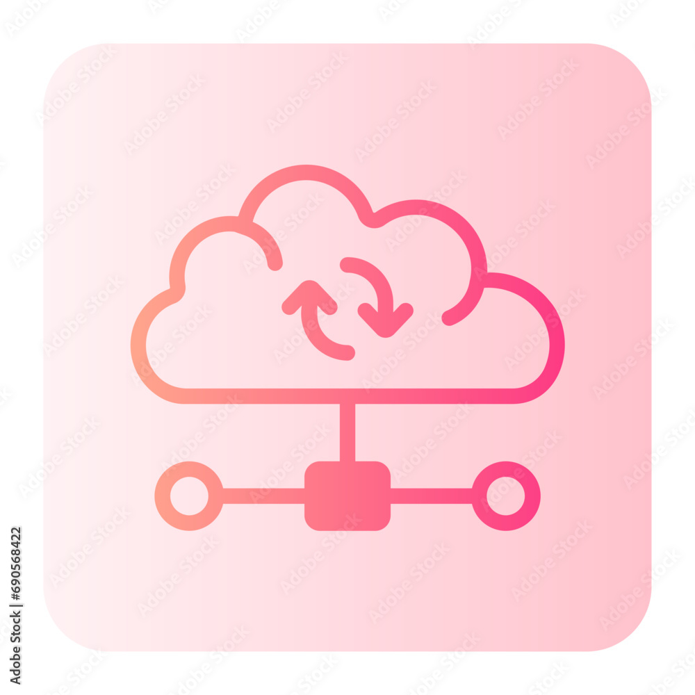 cloud computing gradient icon cloud computing gradient icon
