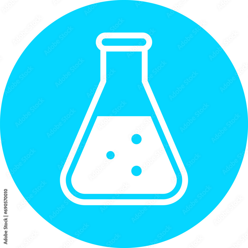 Laboratory flask icon, abstract science symbol Laboratory flask icon, abstract science symbol