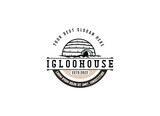 igloo house logo line art vector vintage simple illustration template icon graphic design. traditional house of eskimo people sign or symbol building culture concept