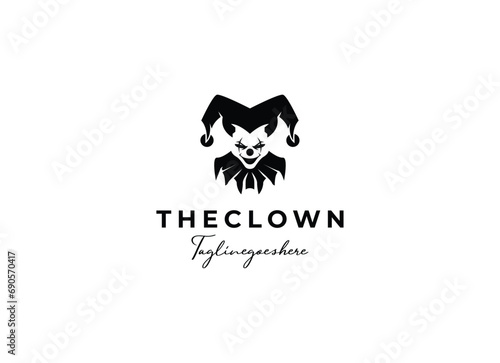 clown joker logo icon design vector illustration