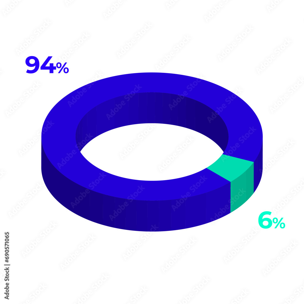 6 94 3d donut pie chart illustration eps vector 6 94 3d donut pie chart illustration eps vector