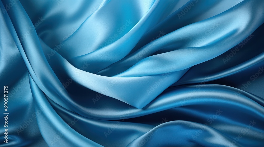 Obraz premium Abstract blue satin fabric background