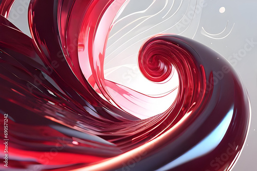 abstract red background, abstract red background with waves. Generative AI.