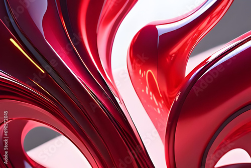 abstract red background, abstract red background with waves. Generative AI.