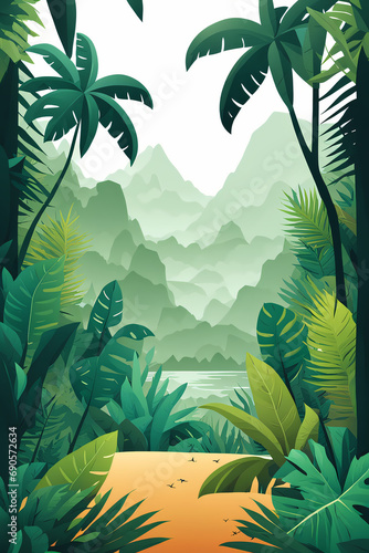 Tropical jungle background