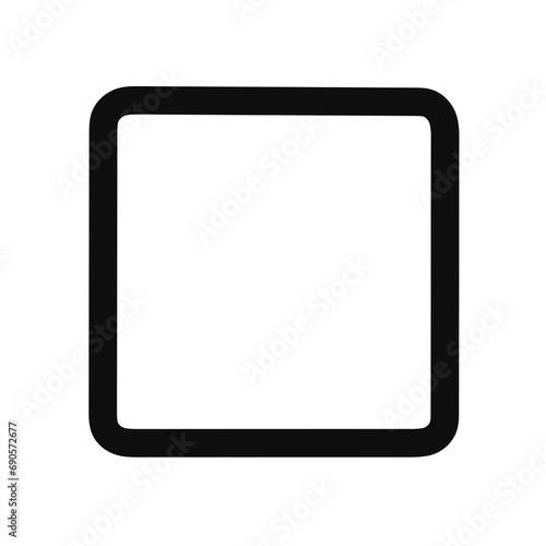 vector icon of rectangle with rounded corners