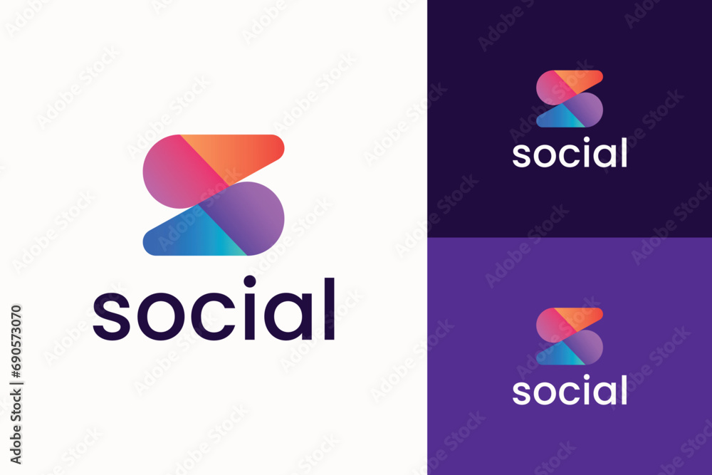 Abstract Letter S Logo Mobile App Software Business Technology and Social Media Icon Brand Abstract Letter S Logo Mobile App Software Business Technology and Social Media Icon Brand