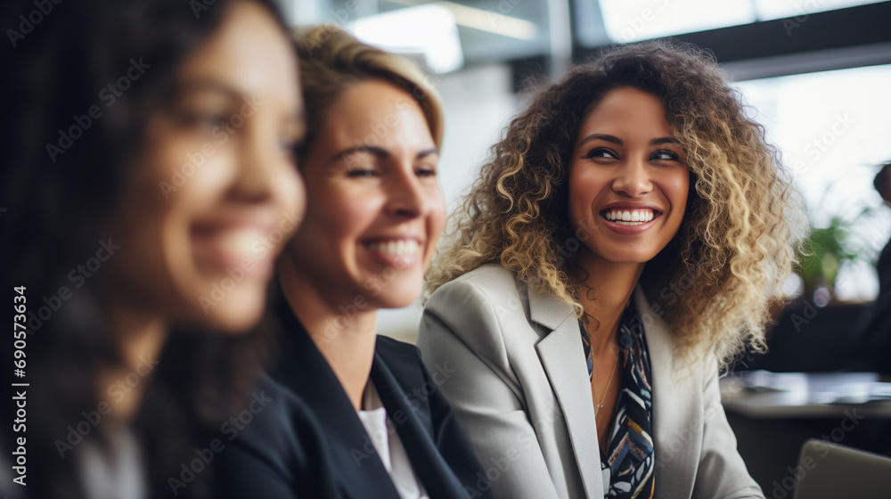 Diverse Business Women Team in Candid Close-Up Shot: Embracing Diversity in the Workplace Diverse Business Women Team in Candid Close-Up Shot: Embracing Diversity in the Workplace