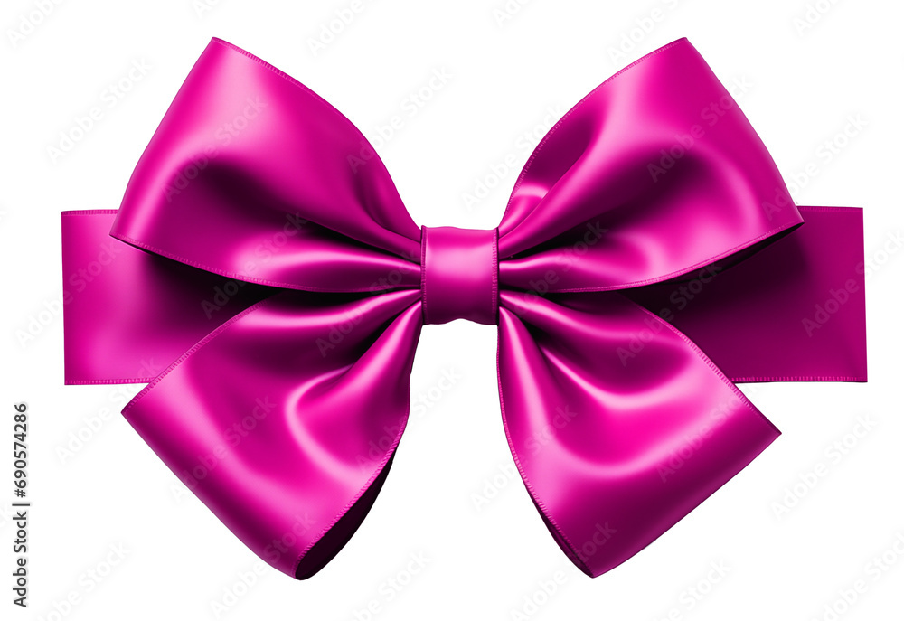 pink bow isolated on the white background pink bow isolated on the white background