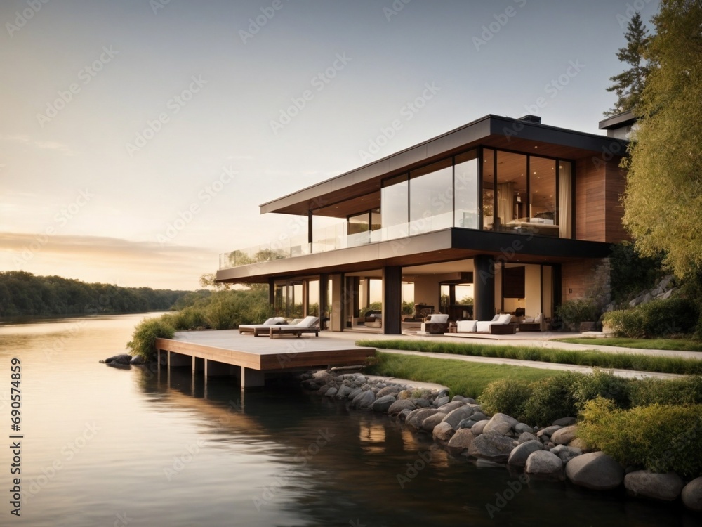 Obraz premium House on the lake
