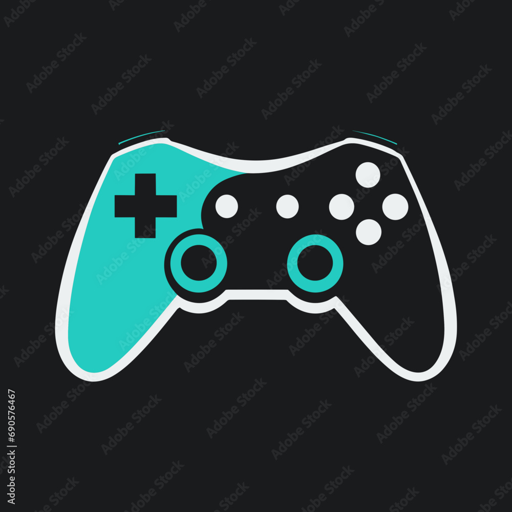 Video game controller, vector retro illustration Video game controller, vector retro illustration