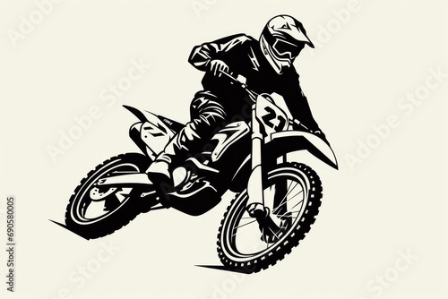 Motorcross extreme sport illustrations