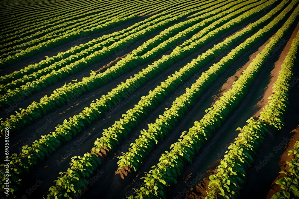 Fototapeta premium rows of vines in vineyard