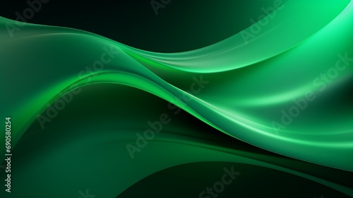 Silky green abstract background illustration