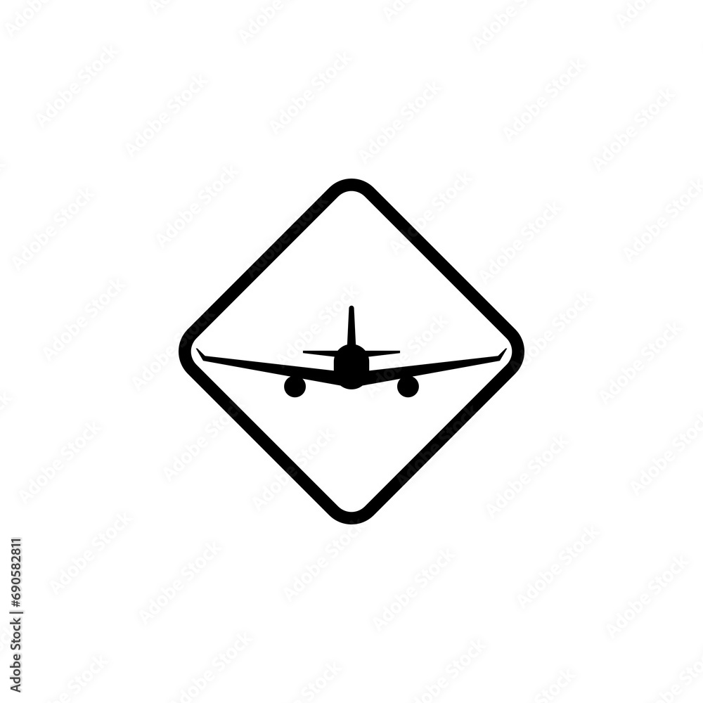 Airplane icon isolated on transparent background Airplane icon isolated on transparent background