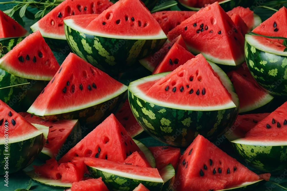 Texture, background, pattern of many pieces of watermelon. Texture, background, pattern of many pieces of watermelon.