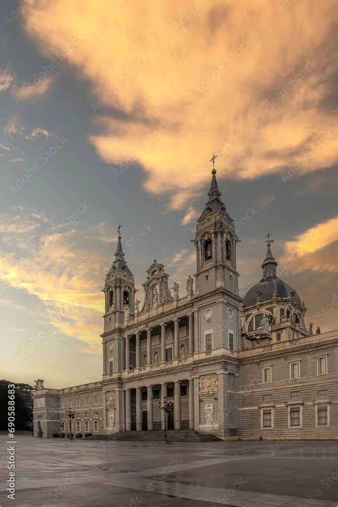 spain madrid city architecture and landscapes colorful sunset clouds and light