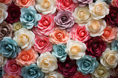 Beautiful rose flowers on background