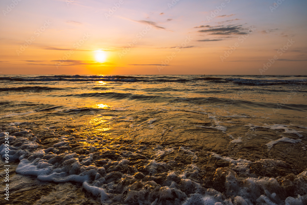 beautiful seascape at sunrise, with a place for an inscription beautiful seascape at sunrise, with a place for an inscription