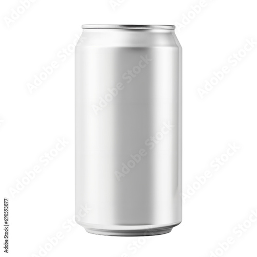 Generic 330ml gray aluminum can png, isolated on transparent background, brandless soda or beer can for mockup, hd