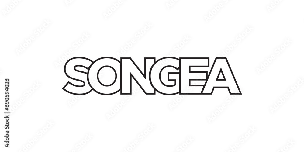 Songea in the Tanzania emblem. The design features a geometric style, vector illustration with bold typography in a modern font. The graphic slogan lettering. Songea in the Tanzania emblem. The design features a geometric style, vector illustration with bold typography in a modern font. The graphic slogan lettering.