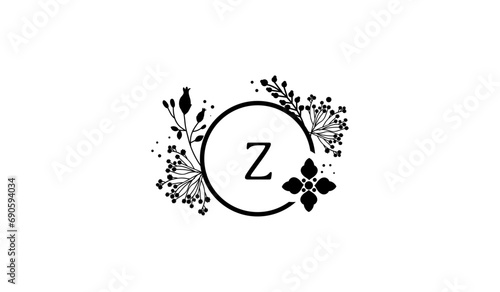 Luxury Circular Flower Plant Logo Z