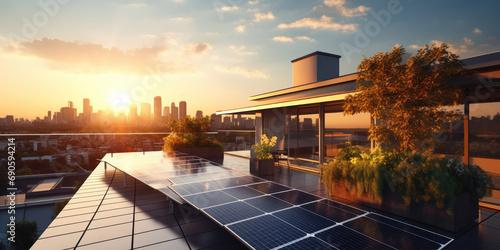 Eco-friendly apartments harness sunlight with rooftop solar panels