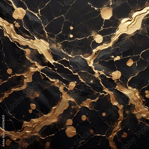 Golden crack kintsugi texture background