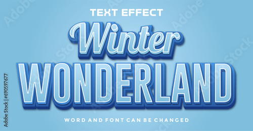 Winter wonderland editable text effect