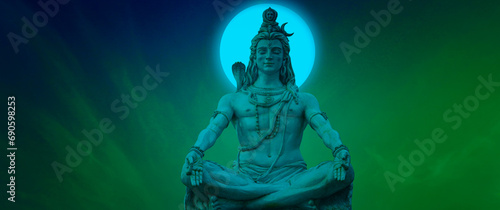 God Shiva image night image of Hindu God Shiva