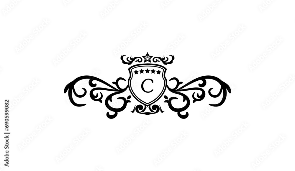 Luxury Classical Retro Logo C Luxury Classical Retro Logo C