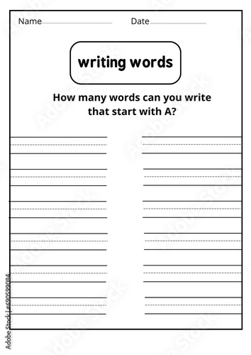letter a worksheets for kindergarten - learning letter a activities - Lesson plan for letter A -writing letter a worksheet  