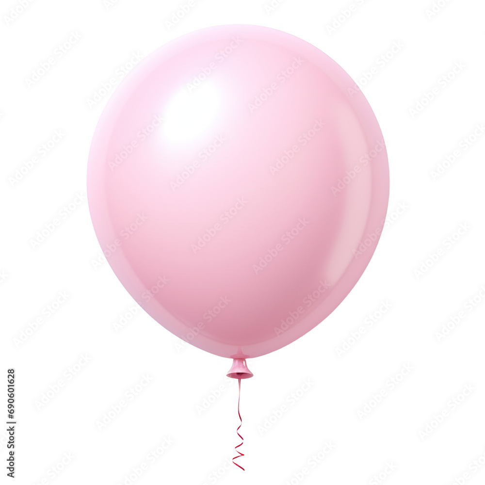 Light pink balloon isolated on white Light pink balloon isolated on white