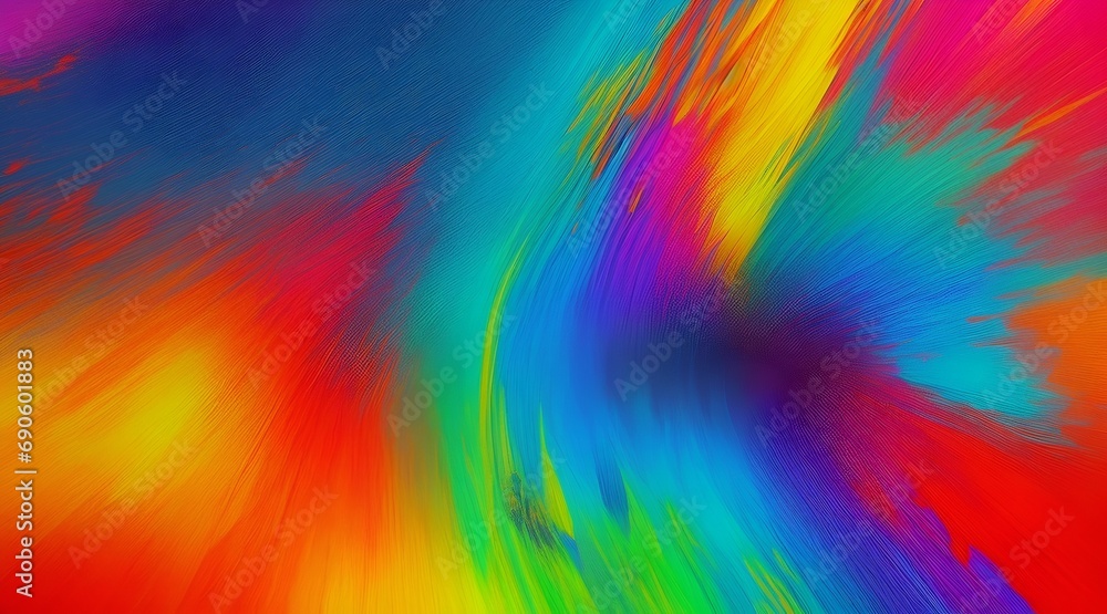 Obraz premium Abstract Digital Fractal Pattern. Horizontal Orientation. Abstract Geometric Texture Background Design.