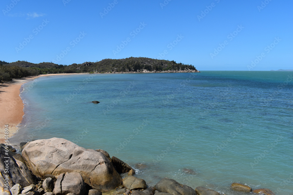 Beach and coastal view at Geoffrey Bay, Magnetic Island, QLD, Australia