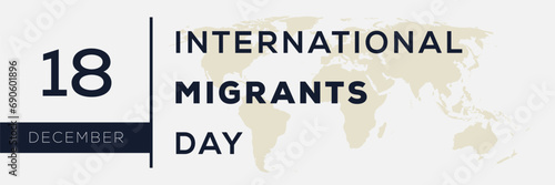 International Migrants Day, held on 18 December.
