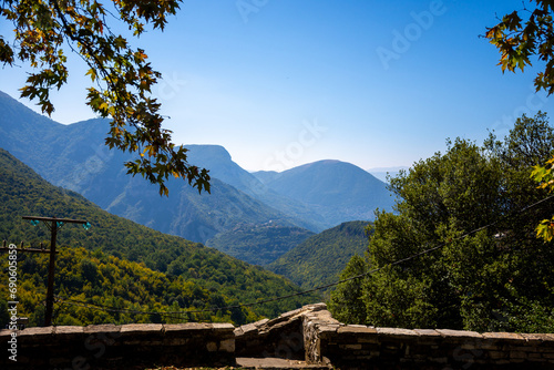 Beautiful view from mikto papigo village in greece