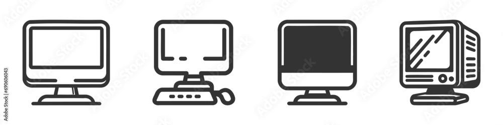 Monitor vector icon set, pack, collection, Vector EPS 10 illustration style Monitor vector icon set, pack, collection, Vector EPS 10 illustration style