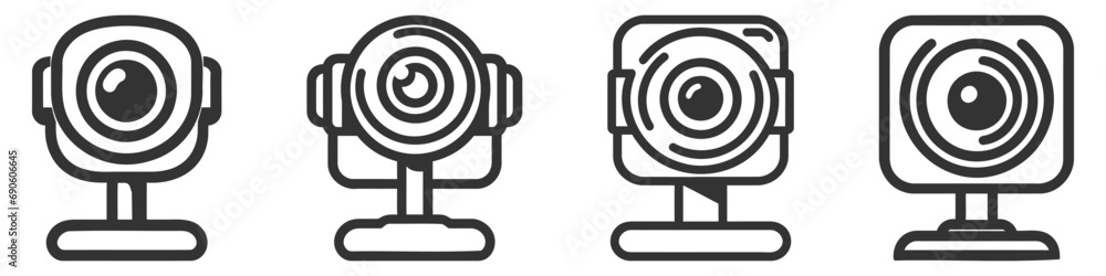 Digital Webcam line icon. linear style sign for mobile concept and web design. webcam video call outline vector icon Digital Webcam line icon. linear style sign for mobile concept and web design. webcam video call outline vector icon