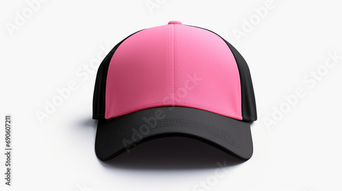 pink black cap in front view, mockup, white background --ar 16:9 --v 5.2 Job ID: fe438f74-fd82-4ce8-959b-d6fb8f867206