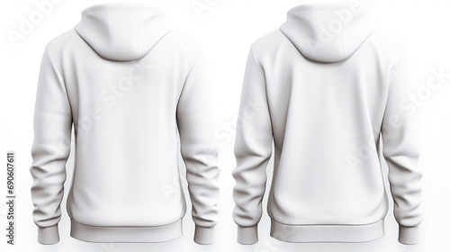 white hoodie with a blank front and back view, mockup, white background. --ar 16:9 --v 5.2 Job ID: d12ab753-b917-42e2-9d9a-959100088b86