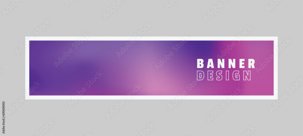 Modern abstract blur gradient horizontal banner vector