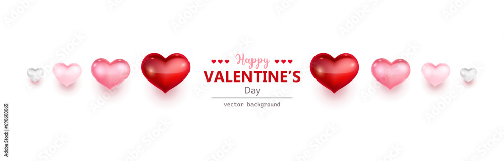 Beautiful Happy Valentine's Day background. vector illustration