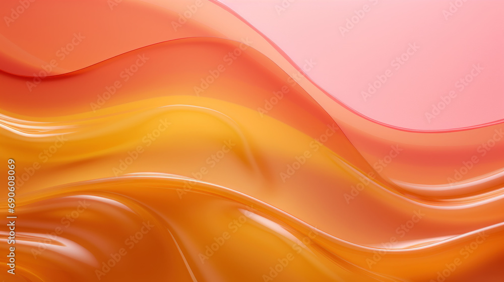 Orange and yellow liquid wave motion background