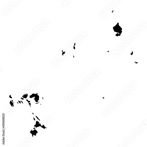 Riau islands province map, administrative division of Indonesia. Vector illustration.