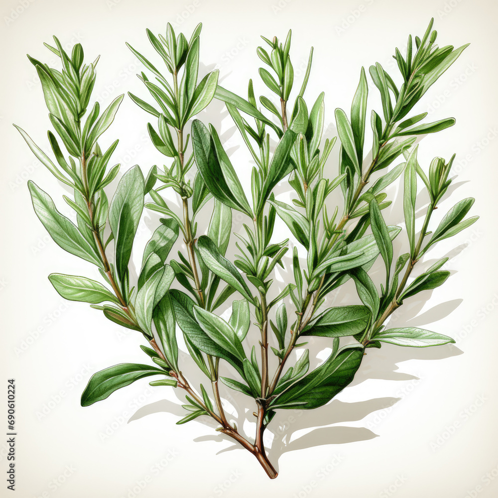 Obraz premium watercolor Rosemary clipart, Generative Ai